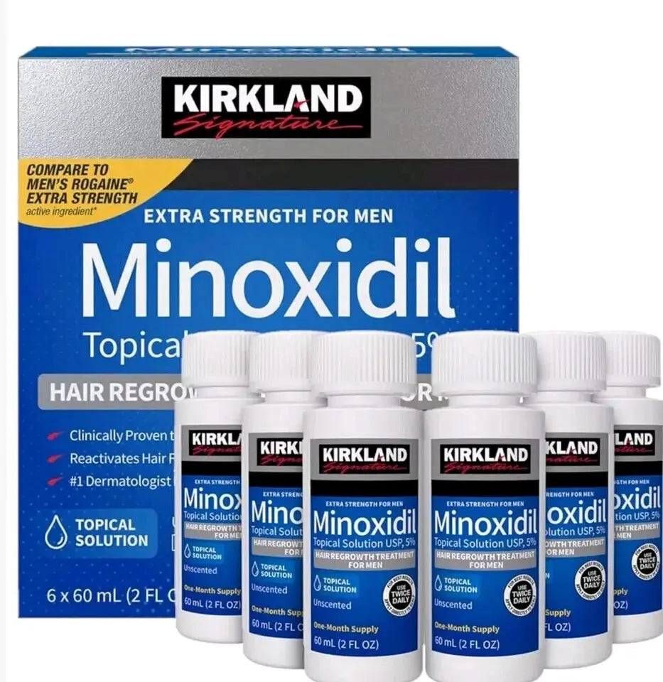 Kirkland Minoxidil 5% Liquid, 6 Month Supply, Free UK Delivery.